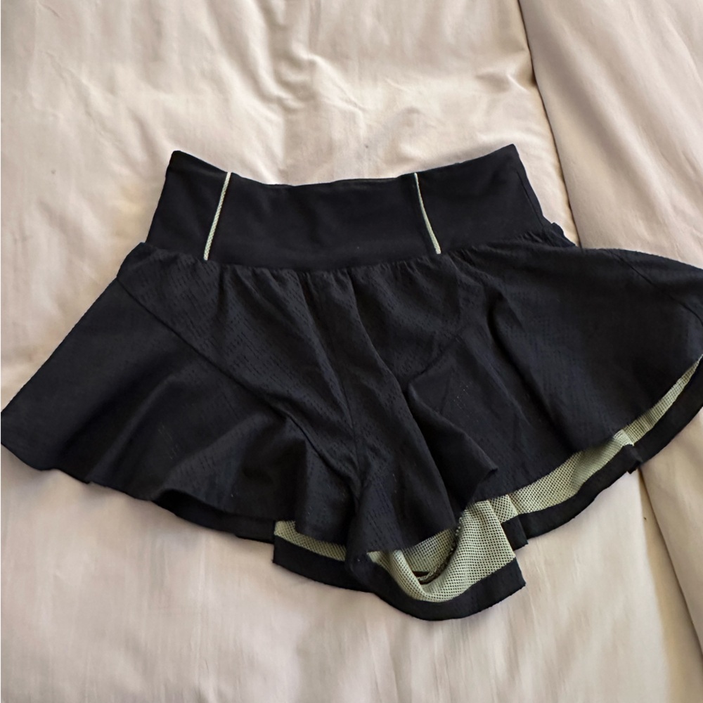 Free People Black Flowy Shorts